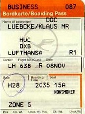 Lufthansa Business class